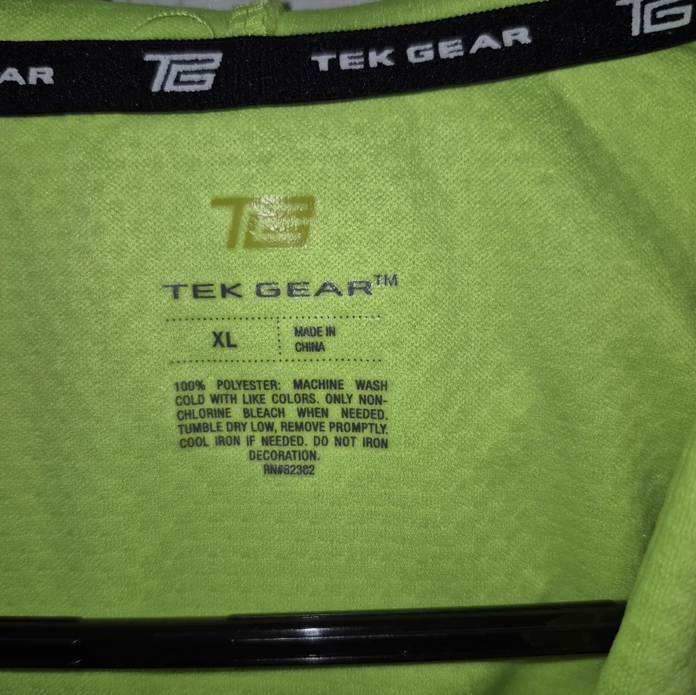 Tek Gear Neon Lime Pullover Hoodie Size XL - Picture 6 of 8
